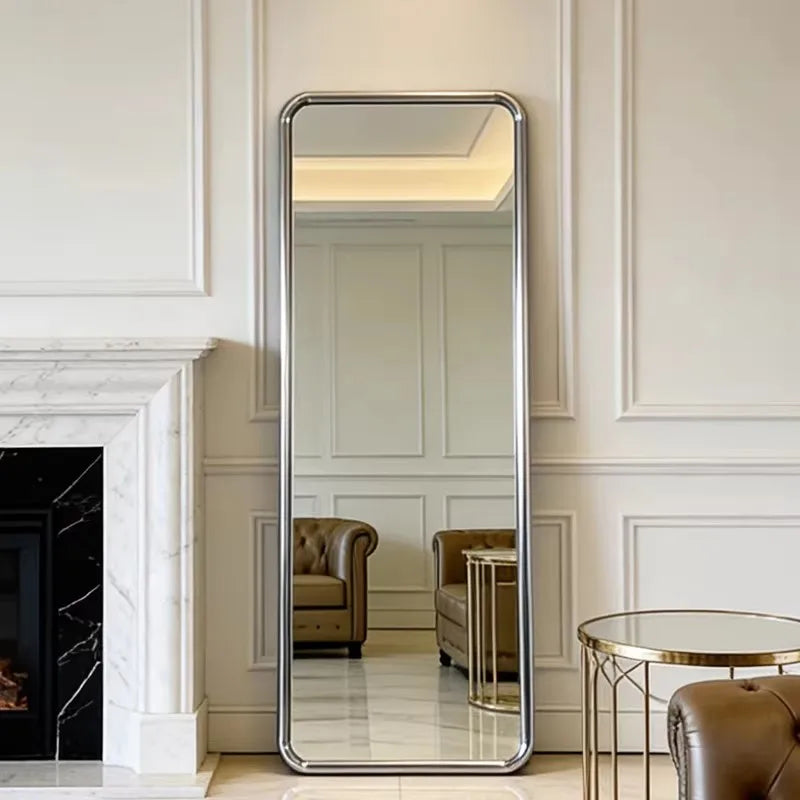 Minimalist Furniture Living Room Silver-Framed Full-Length