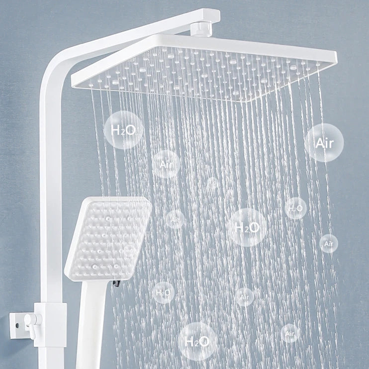 White Digital Bathroom Shower Quality Brass Bathroom Mixer