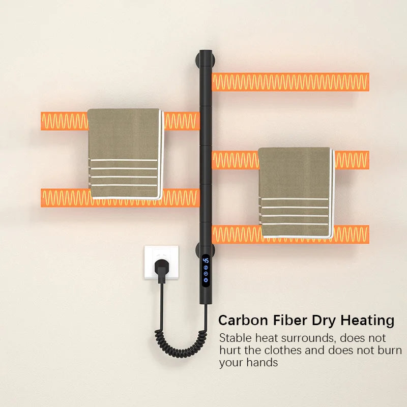 Bathroom Fast Dry Electric Towel Rack Smart Temperature