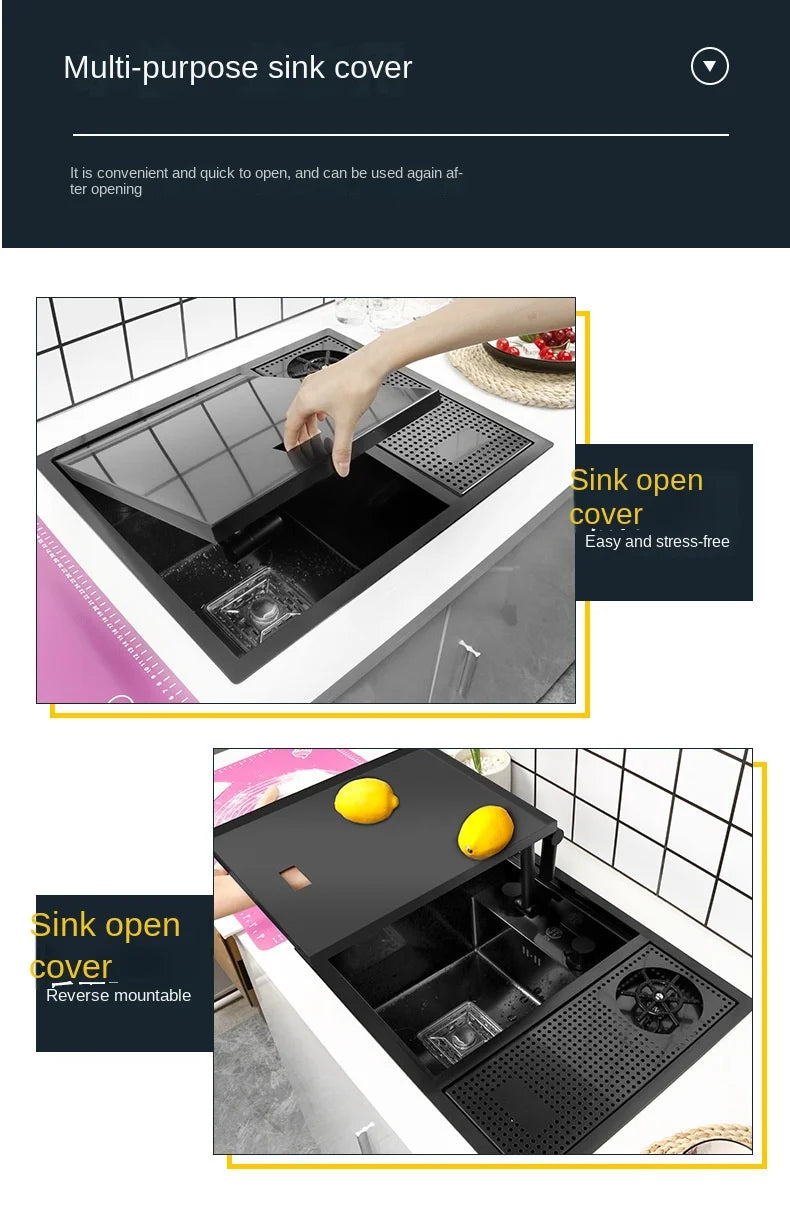 55cmx45cm Sink Nano 304 Stainless Steel Vegetable Wash