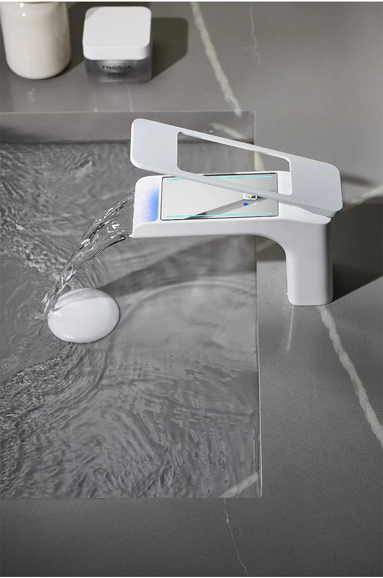 High-Quality Grey Basin Faucet Brass Construction Bathroom Sink