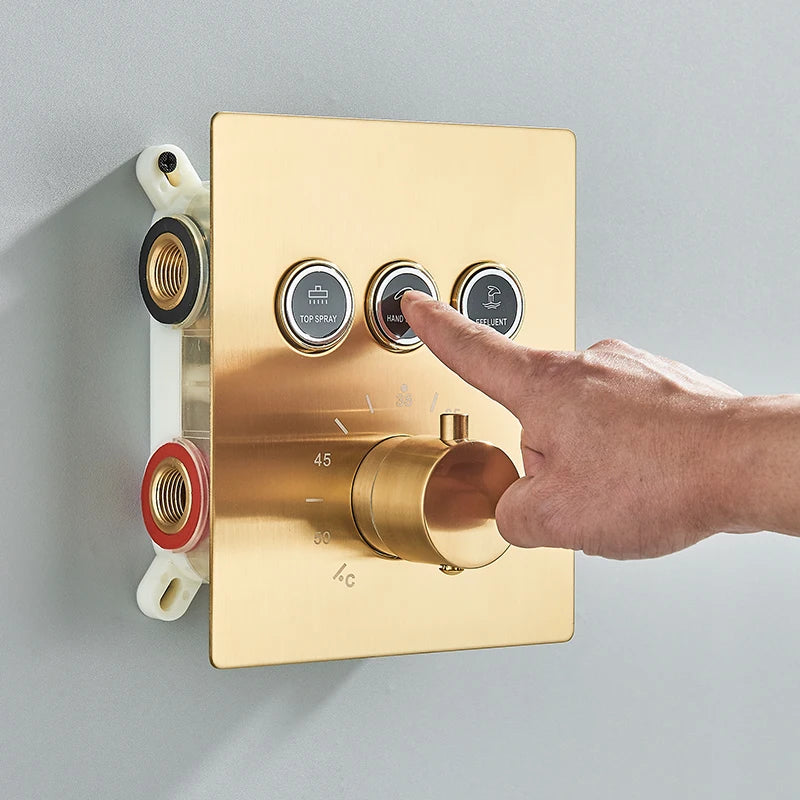 Digital Display Thermostatic Rain Shower System 14 20
