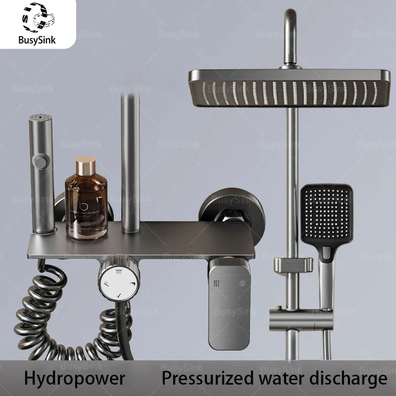 Bathroom Shower System Rotary Knob Cold Water Pressurize