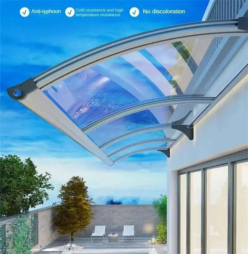 Outdoor Courtyard Rainproof Gazebos Aluminum Alloy Rain Awning