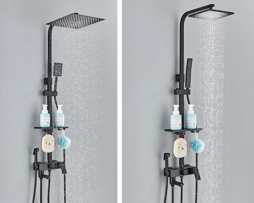 Rozin Rainfall Bathroom Shower Faucet Bidet Mixer Tap