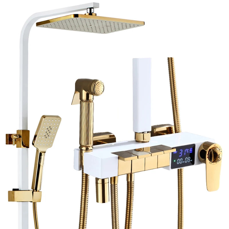 12 Inch Rainfall Shower System Bathroom Luxury Thermostatic