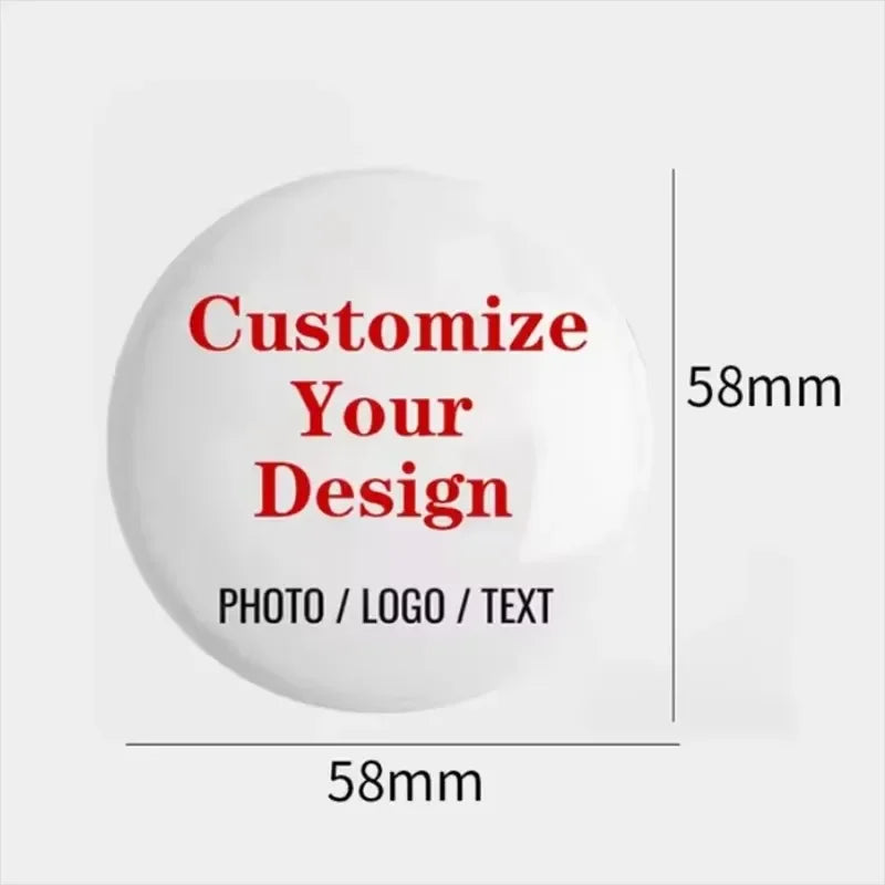 58mm Personalized Customized Makeup Mirror Girl Gift Hand