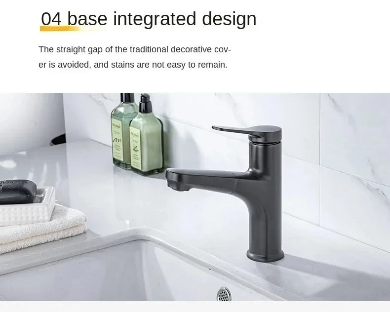 Cold Water Faucet Brass Valve Body Pull-Out Basin