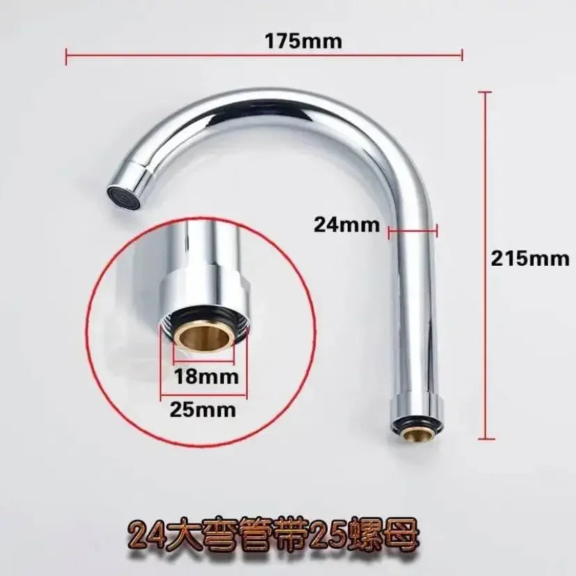 1pc Stainless Steel Sink Faucet Pipe Connection Saving