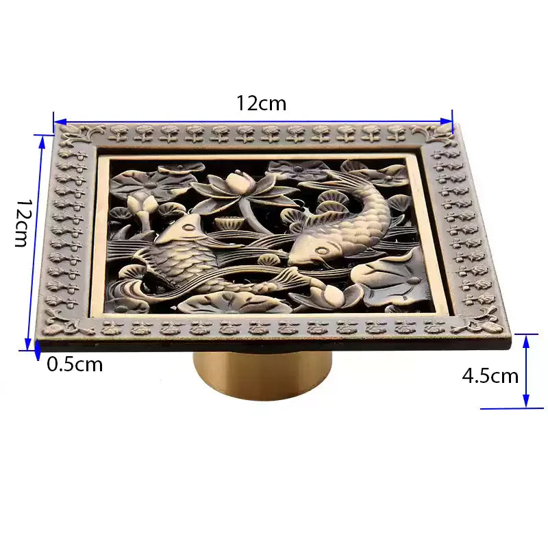 Brass Shower Drain Bathroom Floor Drain Washing Machine