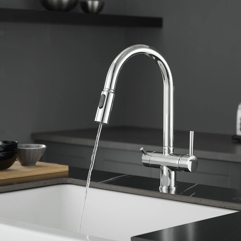 Pull Out Filter Sink Faucets Pull Down Cold