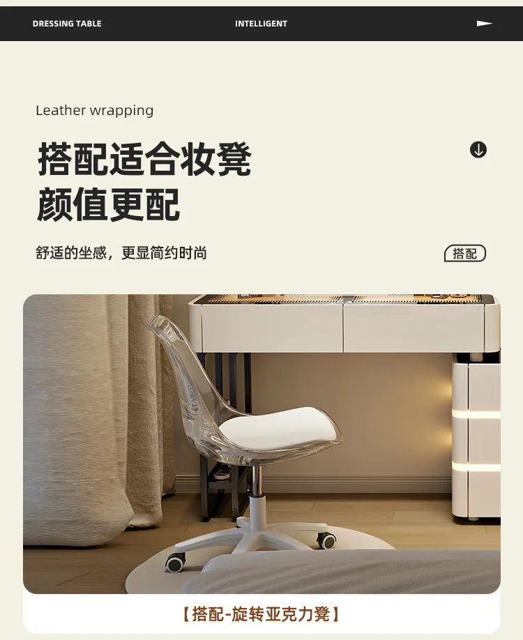 Modern Dressing Table Vanity Desk Wireless Charge Station