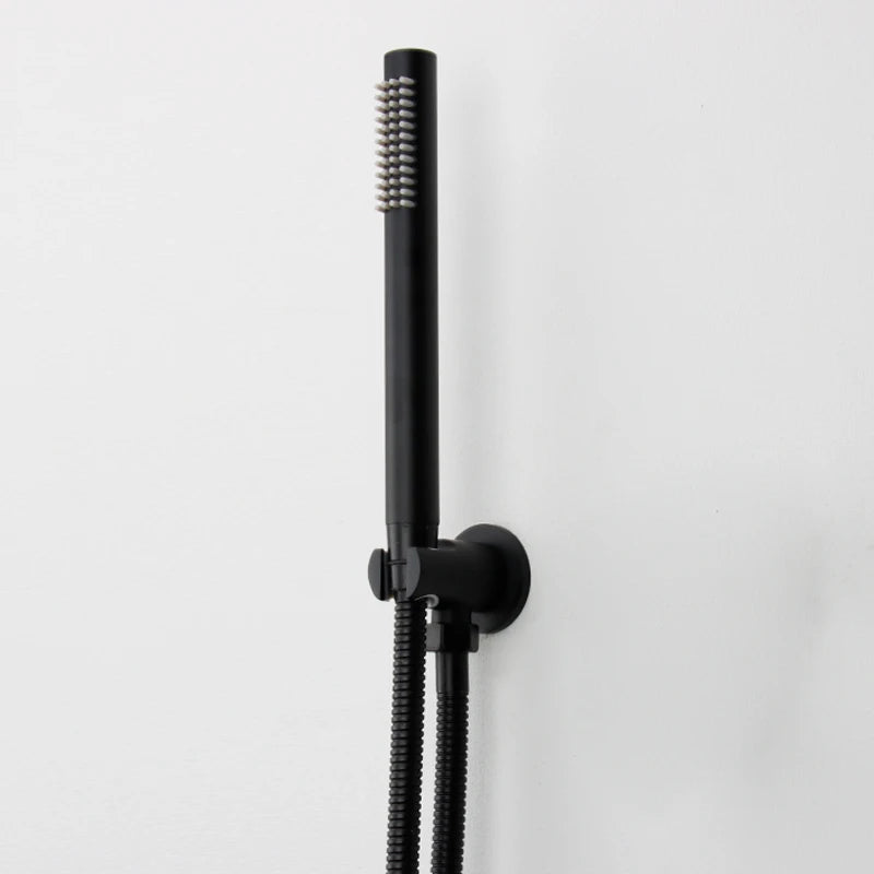 Bathroom Shower System Rainfall Shower Faucet Black Mixer