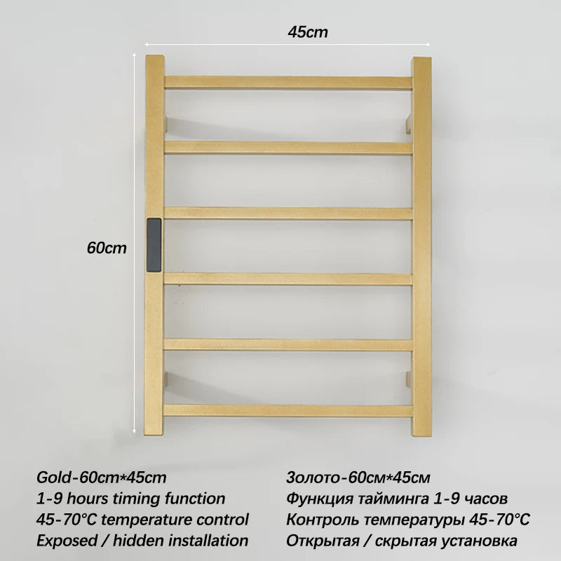 Bathroom Smart Temperature Control Electric Heated Towel Rail