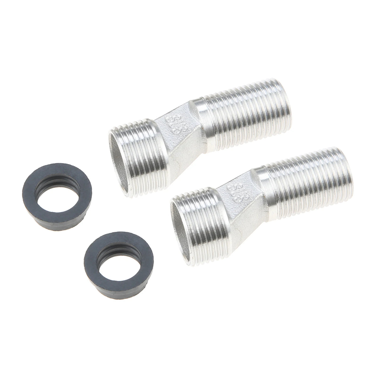 2pcs Adjustable Bathroom Shower Faucet Adapter Brass&Stainless
