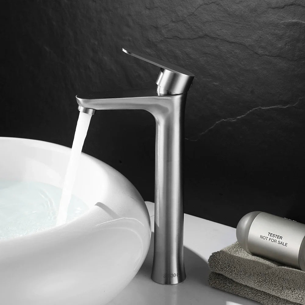 Elyn 304 Stainless Steel Bathroom Faucets Deck Mounted