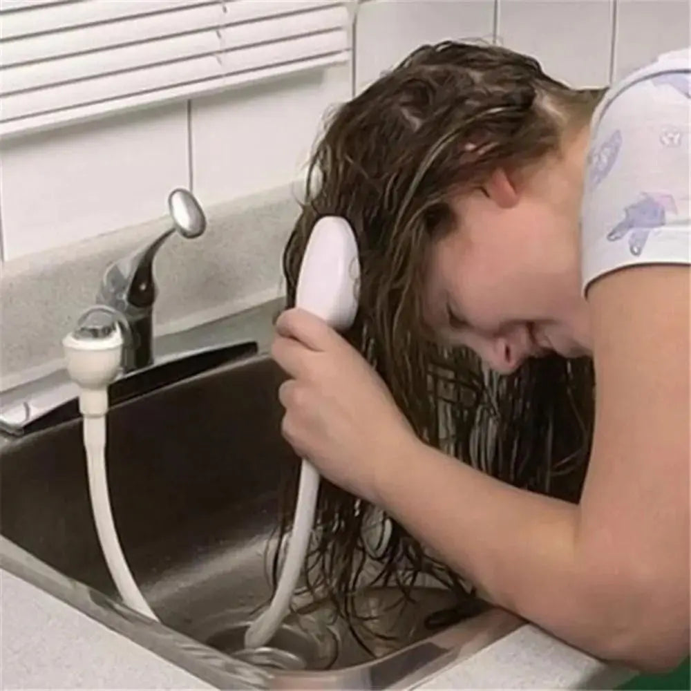 Rubber Hose Universal Sink Spray Extender Shower Head