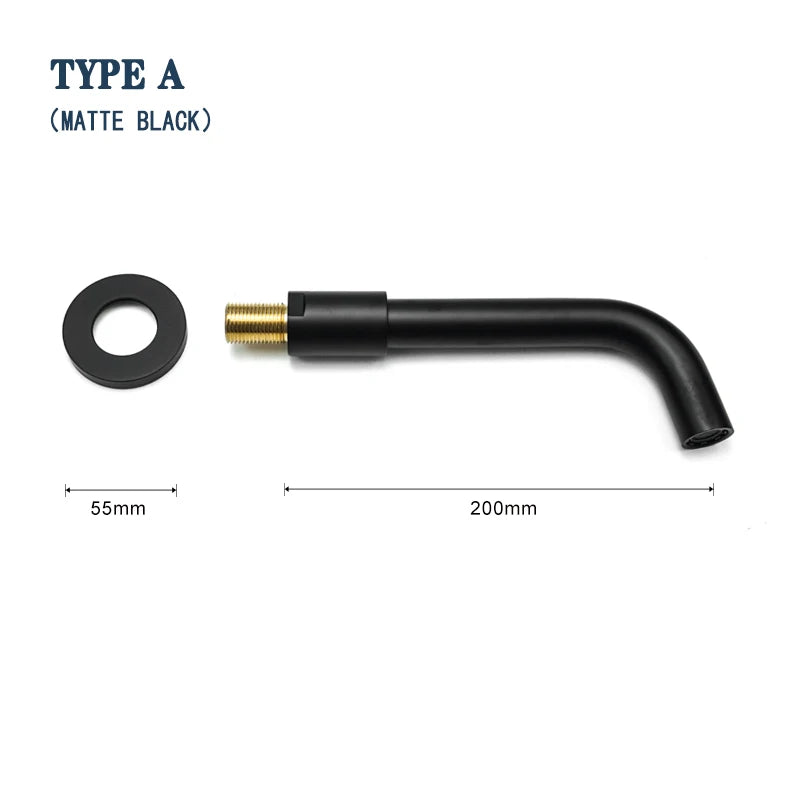 Brass Brushed Gold Mixer Faucet Wall-Mounted Round Square