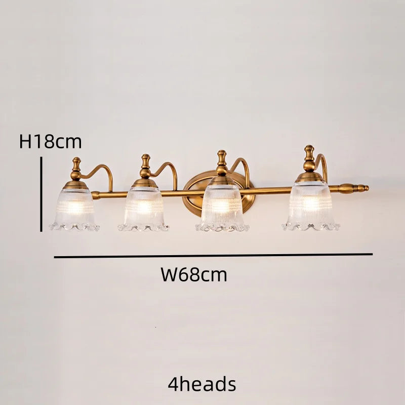 3head Mirror Front Lamp Modern Wall Light Bronze