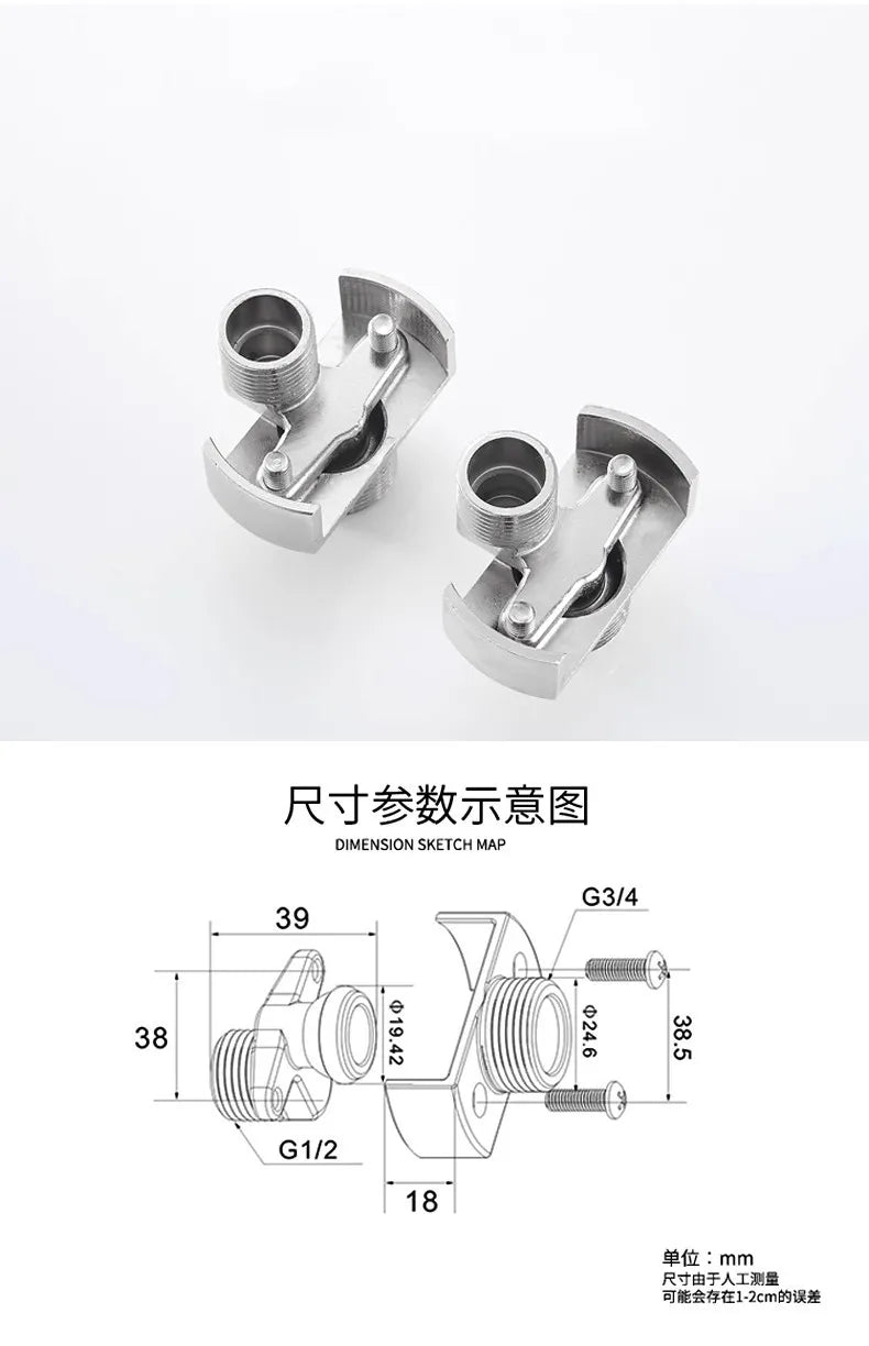 2pcs Solid Brass Wall Mounted Replacement Angle Valve