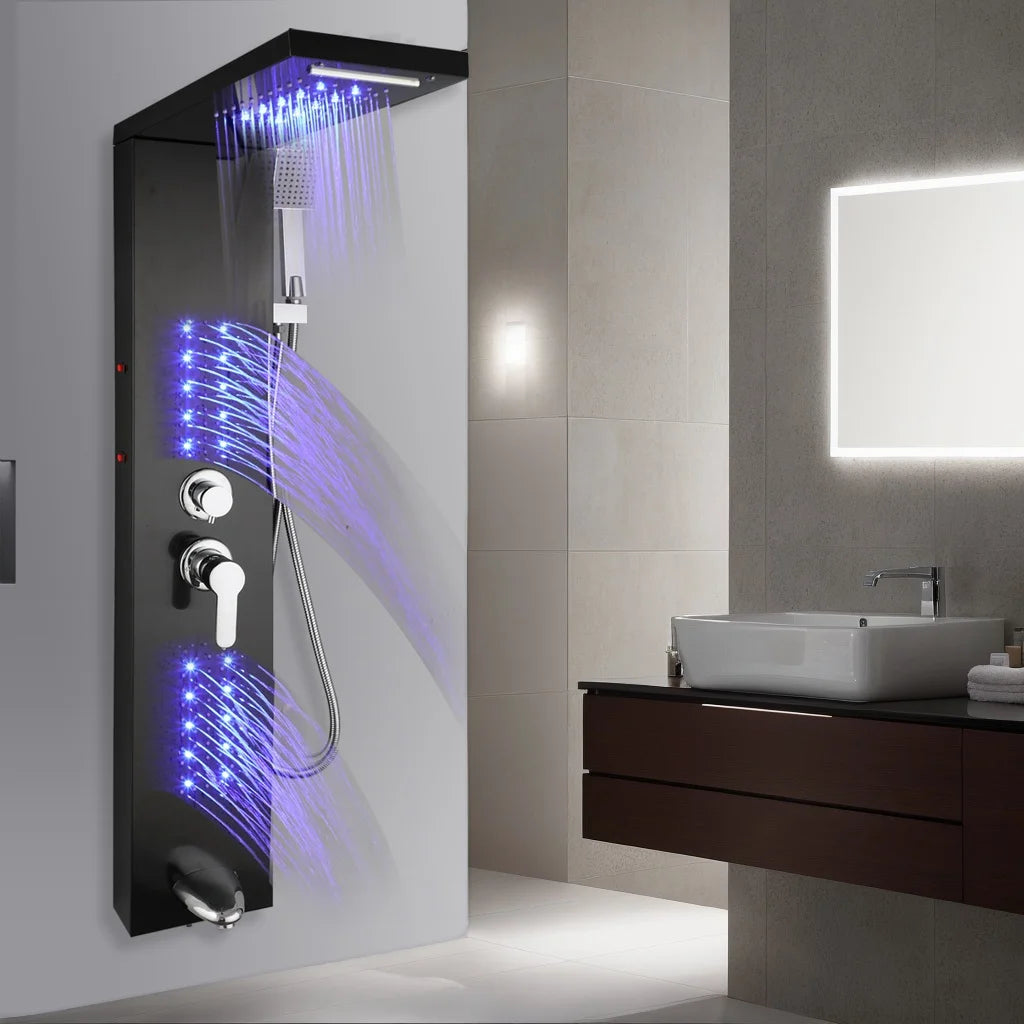 Kemaidi Shower Panel Bathroom Shower Tower W/ Led