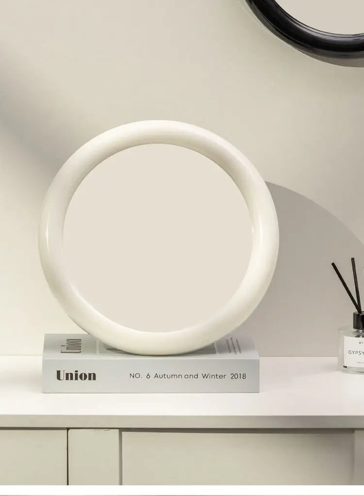 Nordic Round Glass Mirror Wall Mirror Desktop Mirror