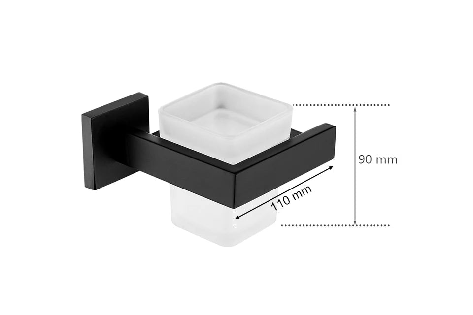 Matte Black Bathroom Hardware 304 Stainless Steel Towel