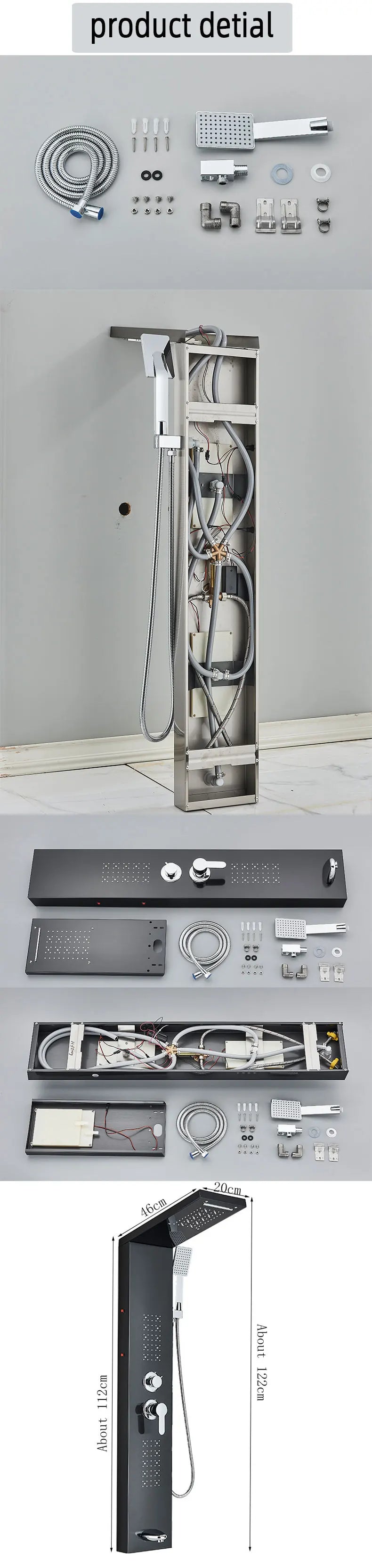 Ulgksd Bathroom Shower Panel Led Light Bathroom Faucet