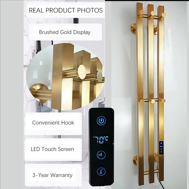 Electric Towel Rail Bathroom Towel Warmer Temperature Control