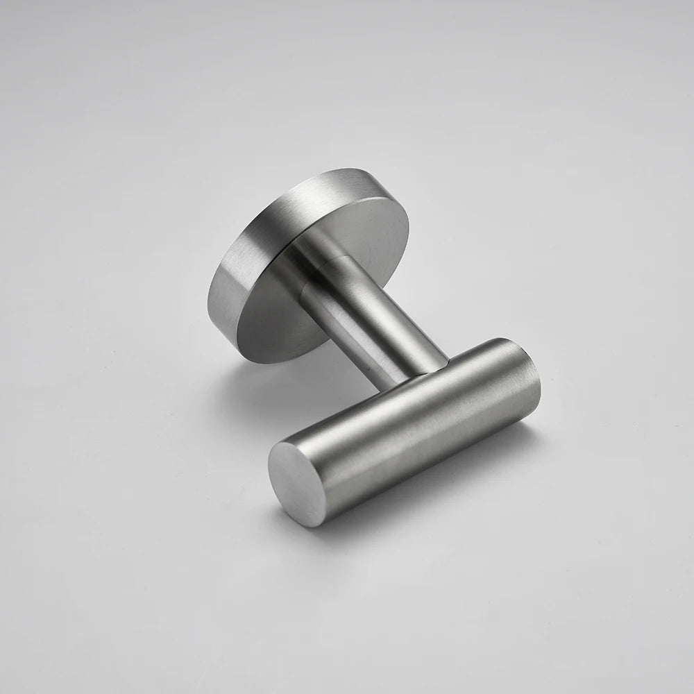 Bathroom Hardware Kit Brushed Stainless Steel Round Wall