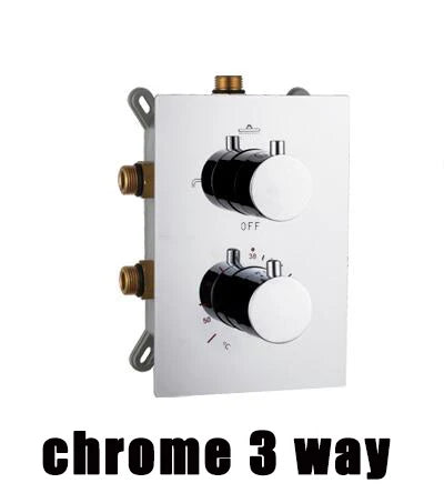 Langyo Matte Black Thermostatic Shower Faucet Mixing Valve