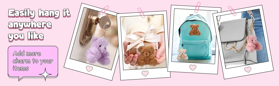 12-96pcs Mini Bear Plush Stuffed Small Teddy Bear