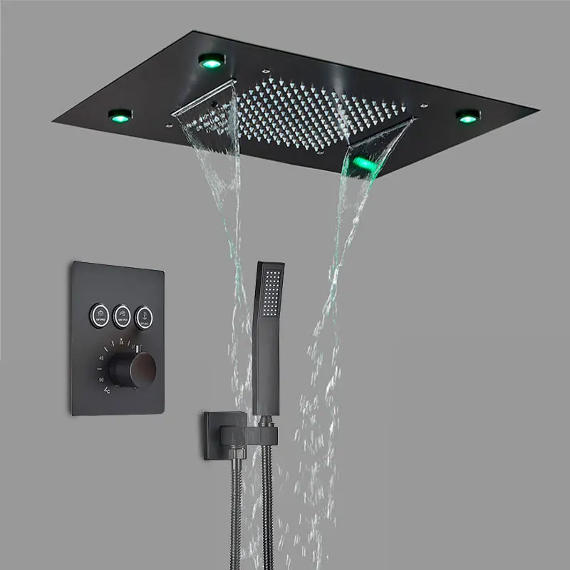 Thermostatic Luxury Shower Faucet Led Shower Ceiling Mount