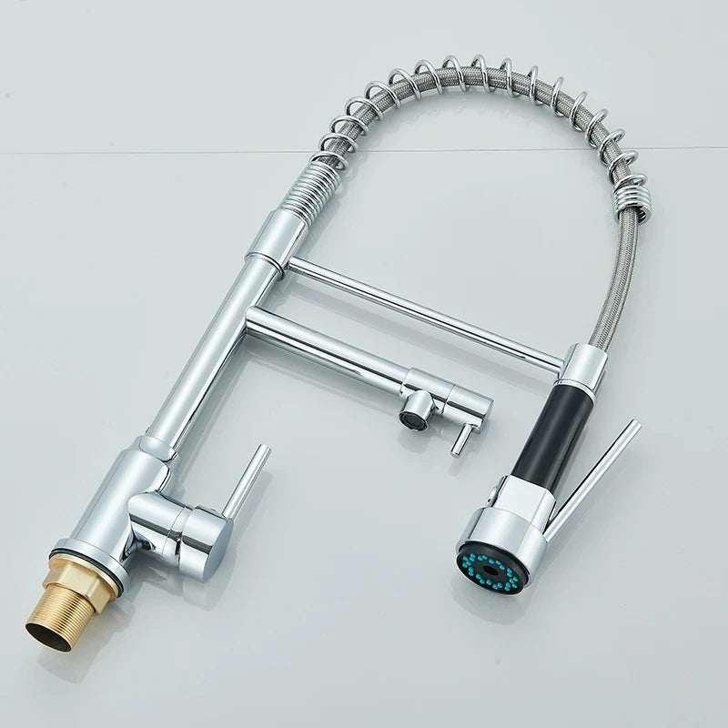 Black Sink Faucet Pull-Out Cold Water Mixing Faucet