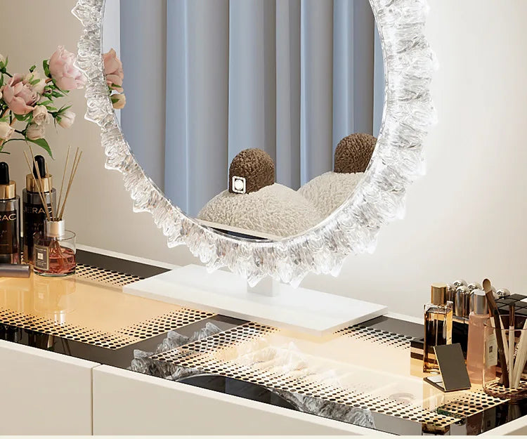 Modern Dressing Table Vanity Desk Wireless Charge Station