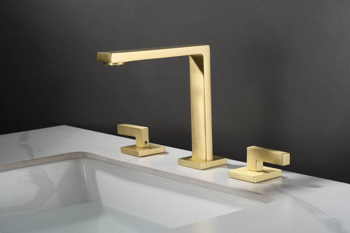 Brushed Gold Basin Faucet Total Brass Black Bathroom