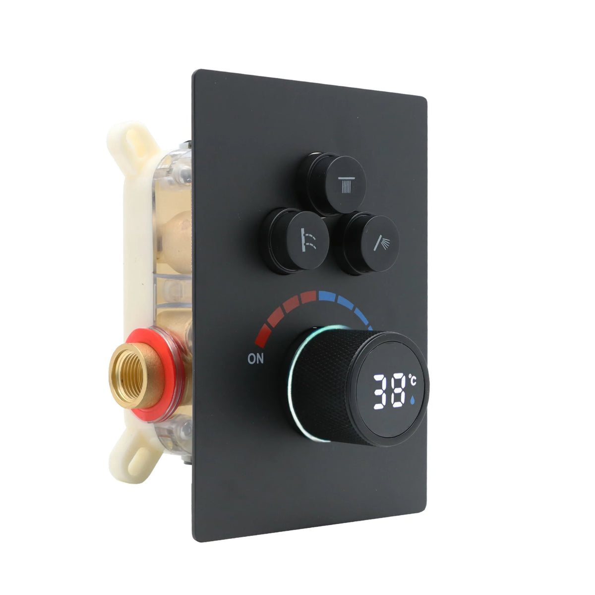 Digital Or Way Water Out Wall Mounted Black