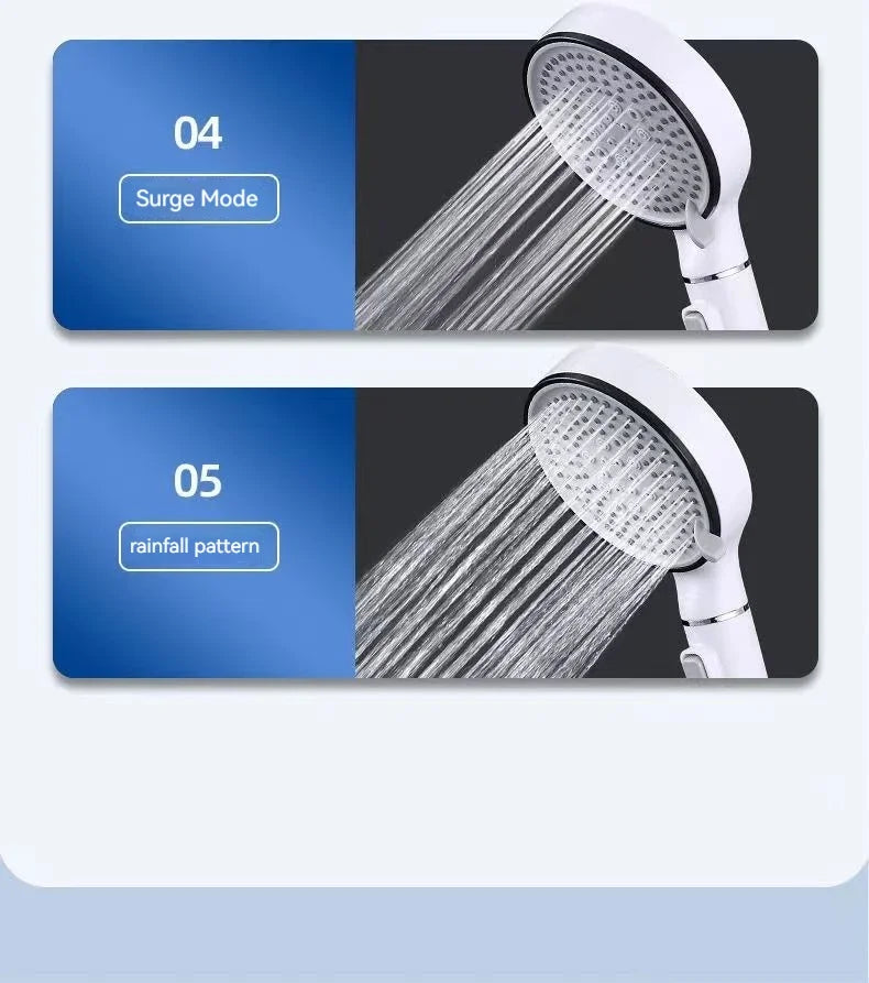 5-Speed Booster Large Panel Strong Water Shower Head