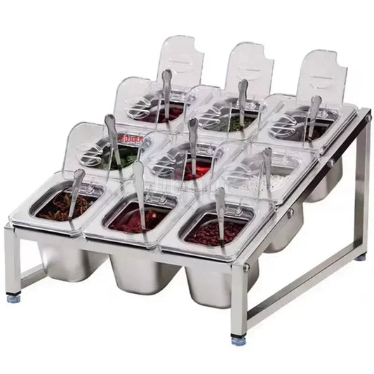 Stainless Steel Transparent Gn Pans Visible Food Exhibition