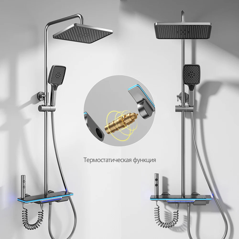 Oxg Brass Bathroom Faucet Thermostatic Shower Faucet Digital