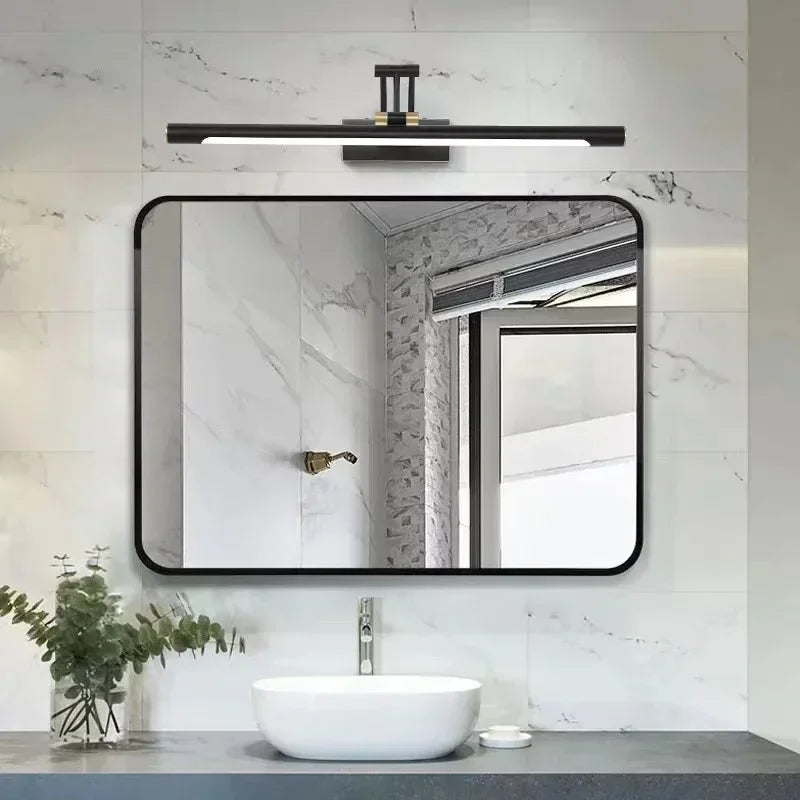 European Style Mirror Headlight Cabinet Foldable Adjustable