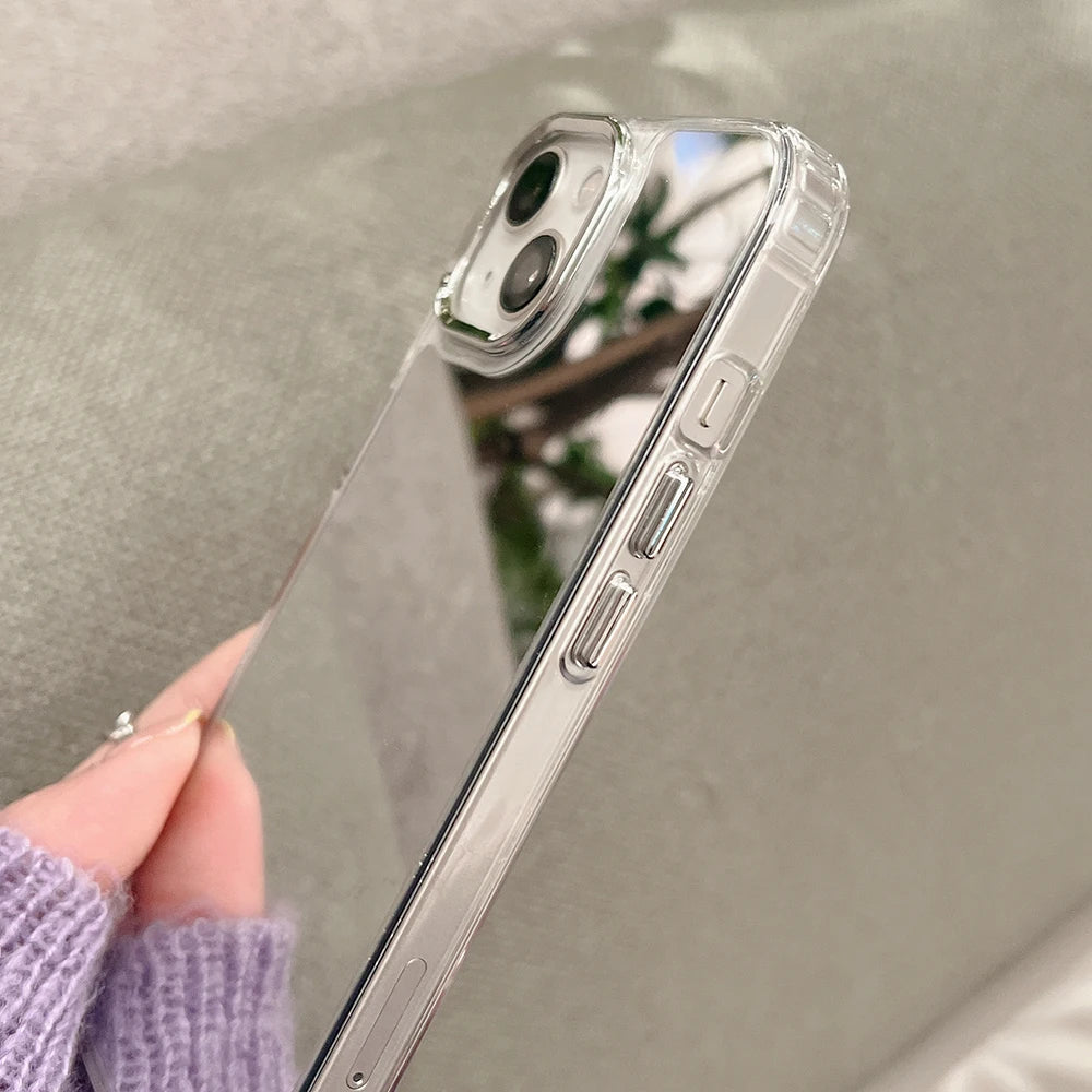 Luxury Acrylic Makeup Mirror Phone Case Iphone 17