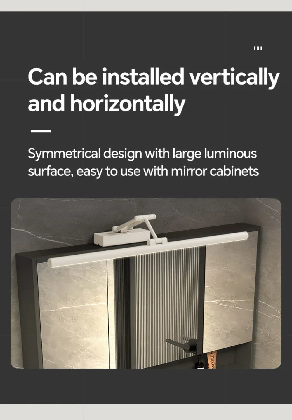 Dindalled Ip44 Bathroom Mirror Light Modern Retractable Led
