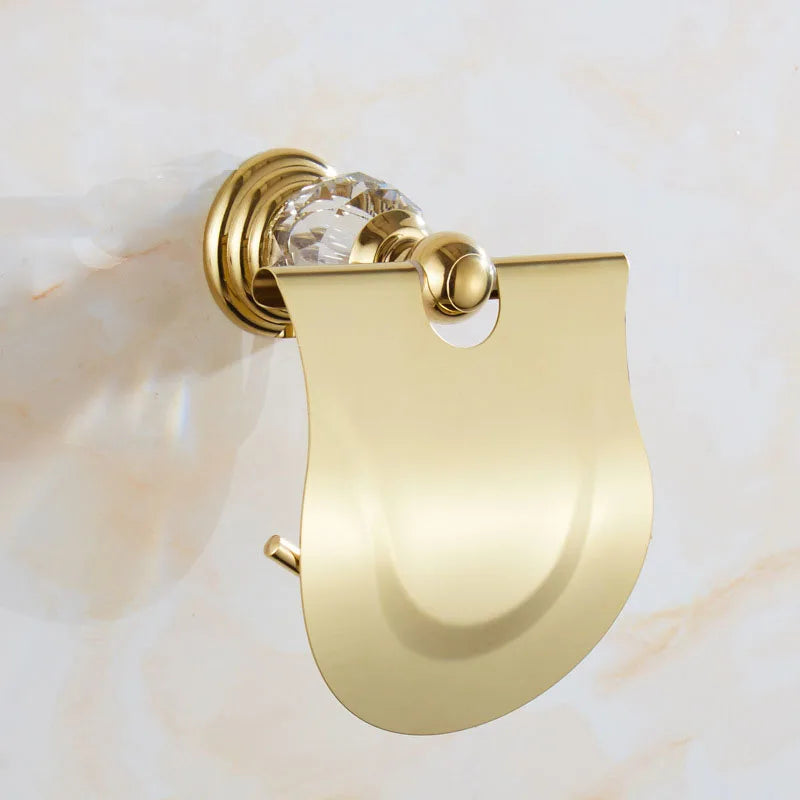 Stainless Steel Crystal Bathroom Hardware Paper Holder Paper
