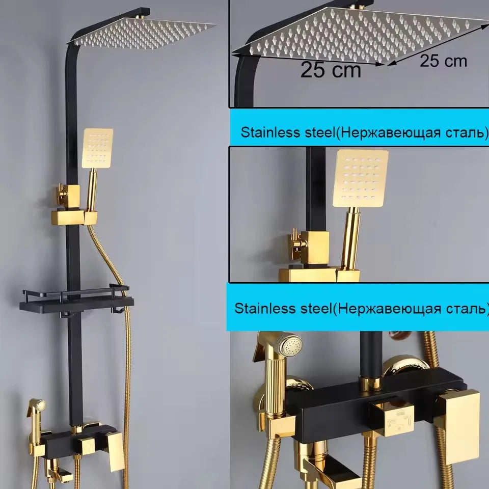 Cold Bathroom Shower Stainless Steel Bathroom Faucet System