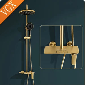 Vgx Thermostatic Shower System Gold Shower Luxury Bathroom