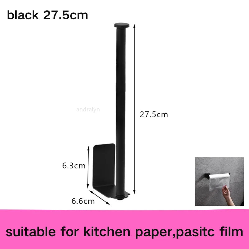 Adhesive Toilet Paper Holder Wall Mount Bathroom Silver