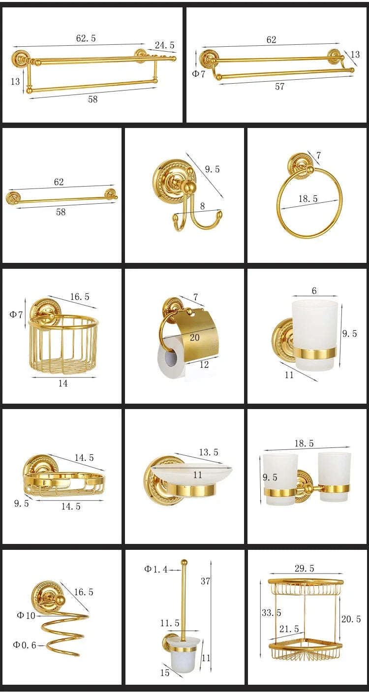 Bathroom Rose Gold Bath Towel Towel Ring Carved