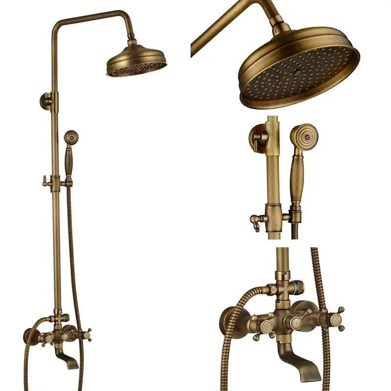 Antique Wall Hanging Shower Faucet Handle Hand Shower