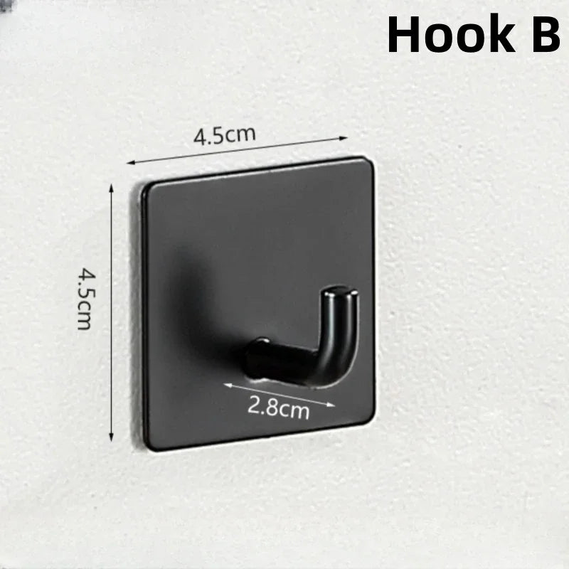 Wall Mount Black Bathroom Stainless Steel Towel Rack
